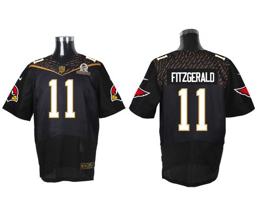 Nike Cardinals #11 Larry Fitzgerald Black 2016 Pro Bowl Men's Stitched NFL Elite Jersey - Click Image to Close